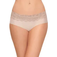Bare Lace-Detailed Hipster Panties