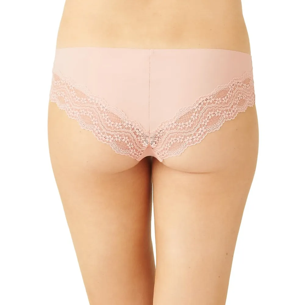 Bare Lace-Trimmed Cheeky Tanga
