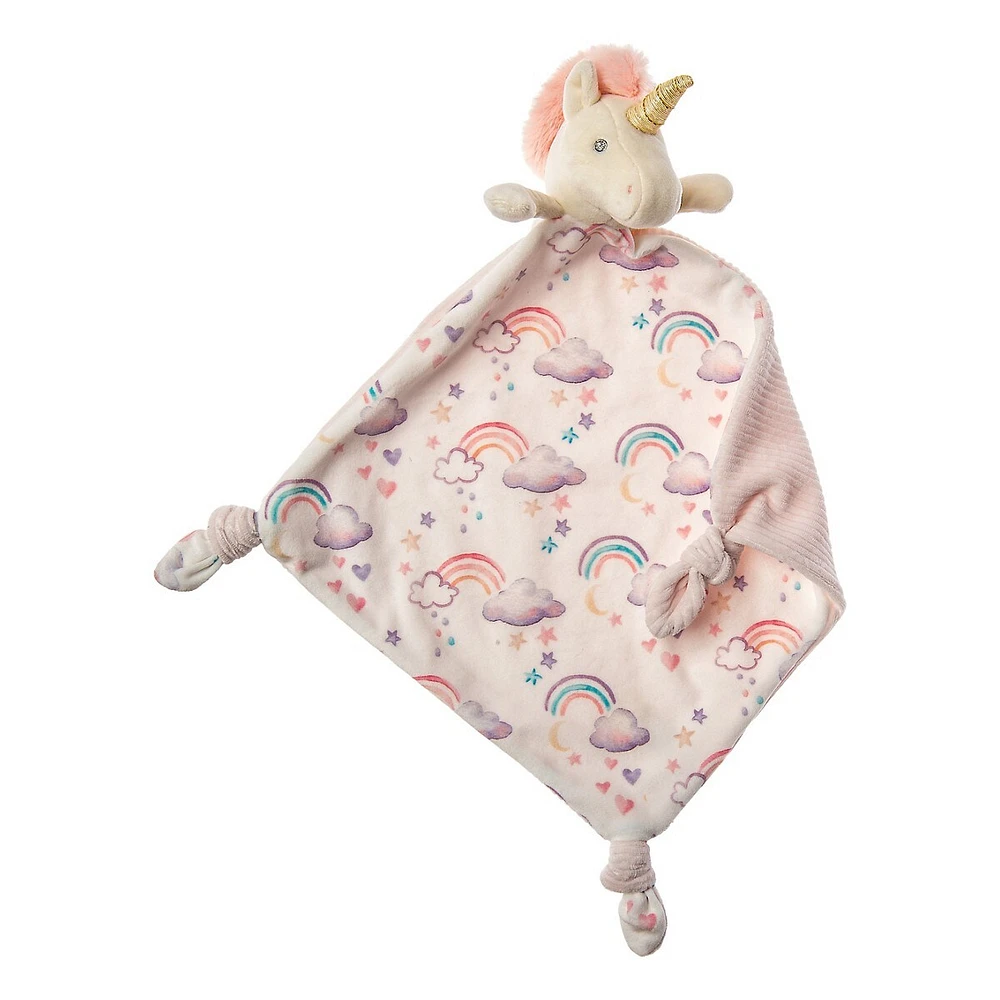 Doudou avec bébé licorne et nœuds