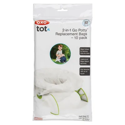 10-Pack 2-in-1 Potty Replacement Bags