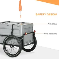 Bike Trailer With Removable Storage Box And Folding Frame