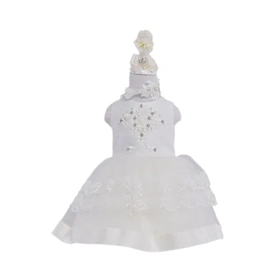 Little Girl Lace Dress With Hairband White