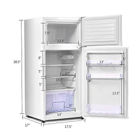 2 Doors 3.4 Cu Ft. Unit Compact Mini Refrigerator Freezer Cooler