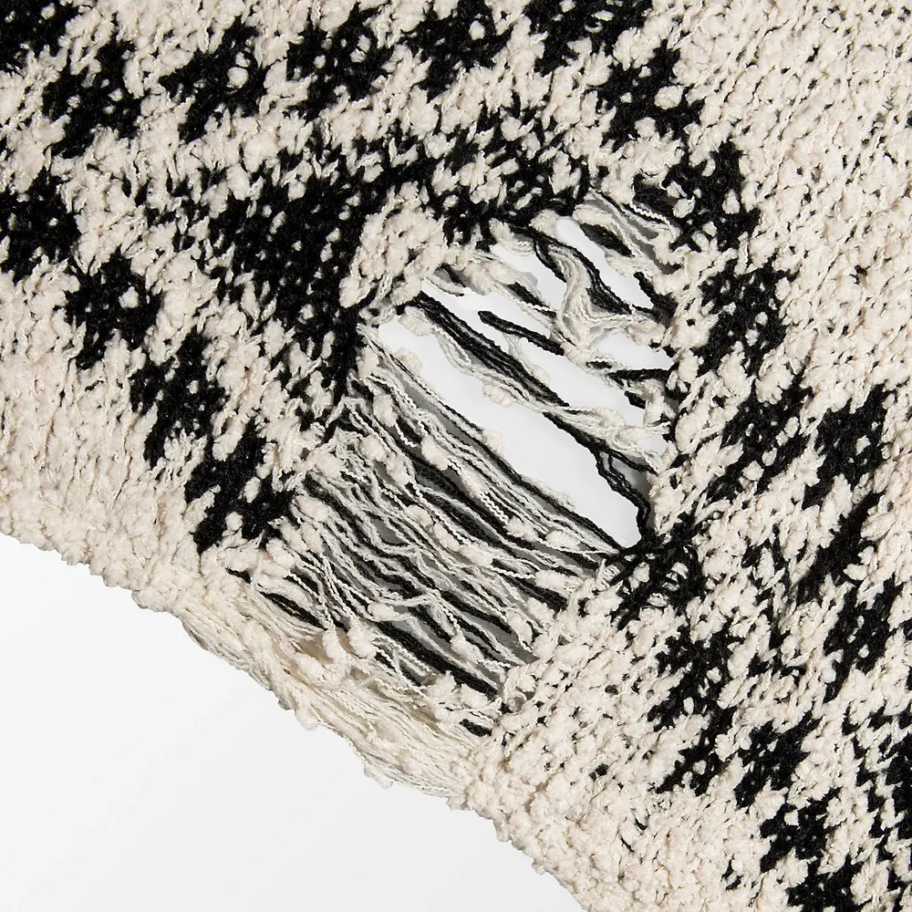 Women's Geo Print Fuzzy Knit Sweater