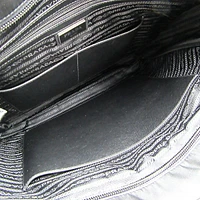 Re-nylon Black Nylon And Saffiano Large Crossbody Tote Bag
