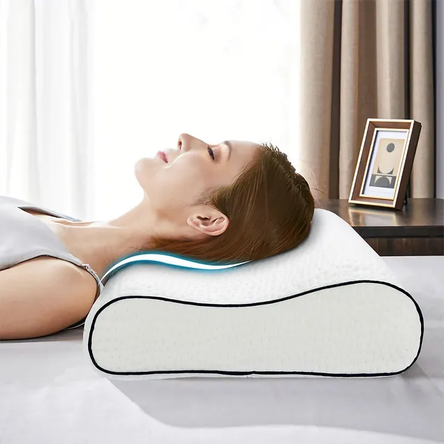 Costway Memory Foam Sleep Pillow Orthopedic Contour Cervical Neck Support  White