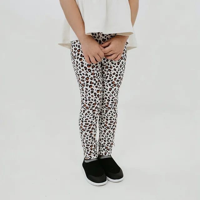 Leopard print technical leggings