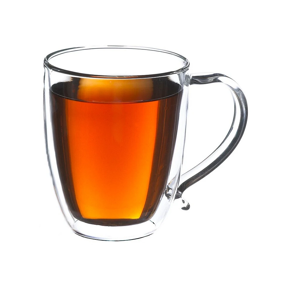 Cyprus Double Walled Glass Mug 500ml