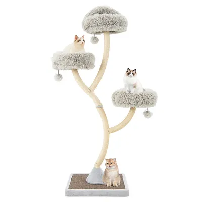 Cat Tree Tower 70" Multi-level Kitten Activity Center With 3 Perches & Balls