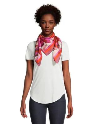 Kate Spade New York Floral & Stripe Silk Square Scarf | Metropolis at  Metrotown