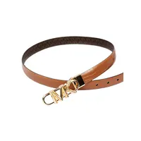 MK Monogram Reversible Croc-Embossed Leather Belt