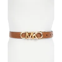 MK Monogram Reversible Croc-Embossed Leather Belt