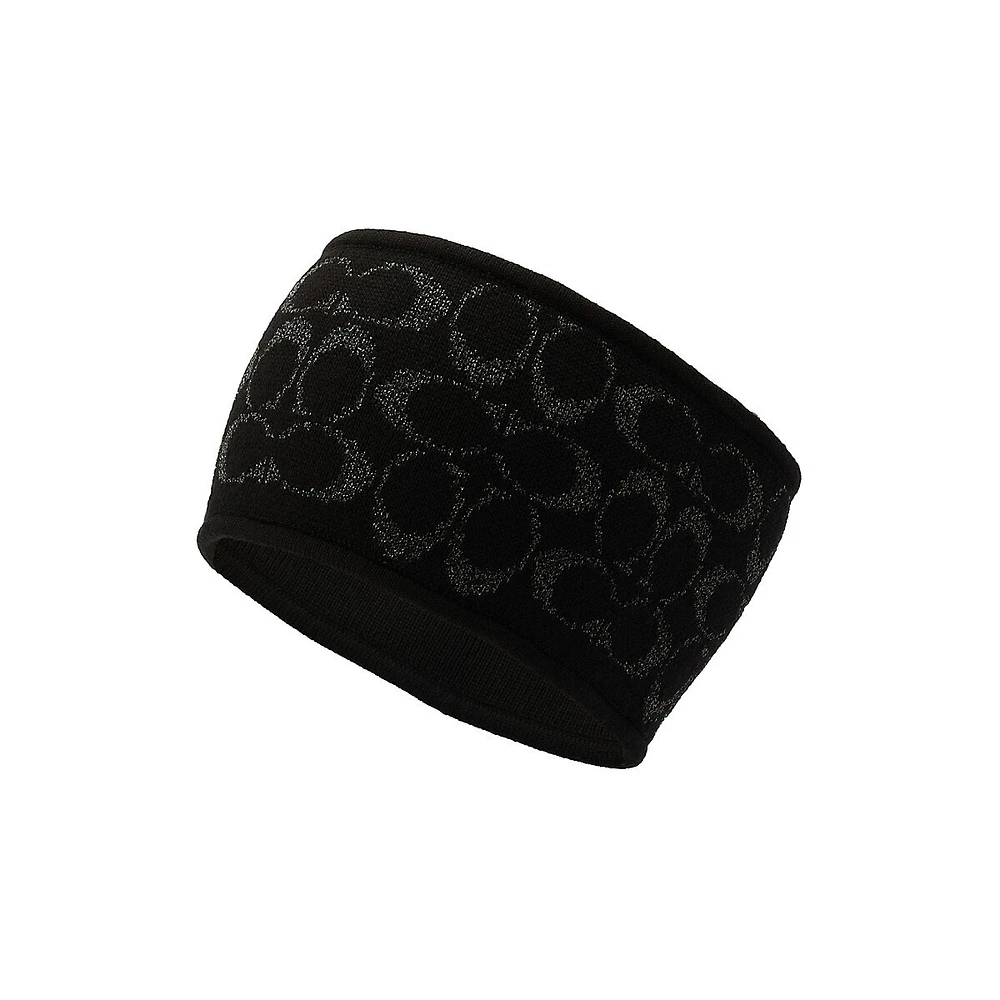 Metallic Signature C Knit Headband