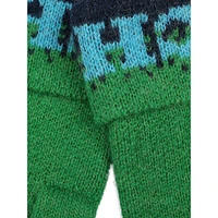 Colourblock Merino Wool-Blend Mittens