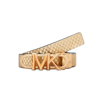MK Monogram Reversible Metallic Belt