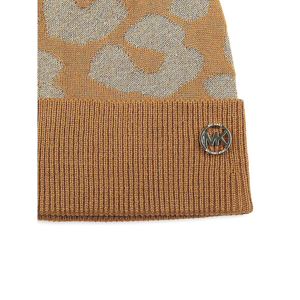 Metallic Leopard Cuff Toque