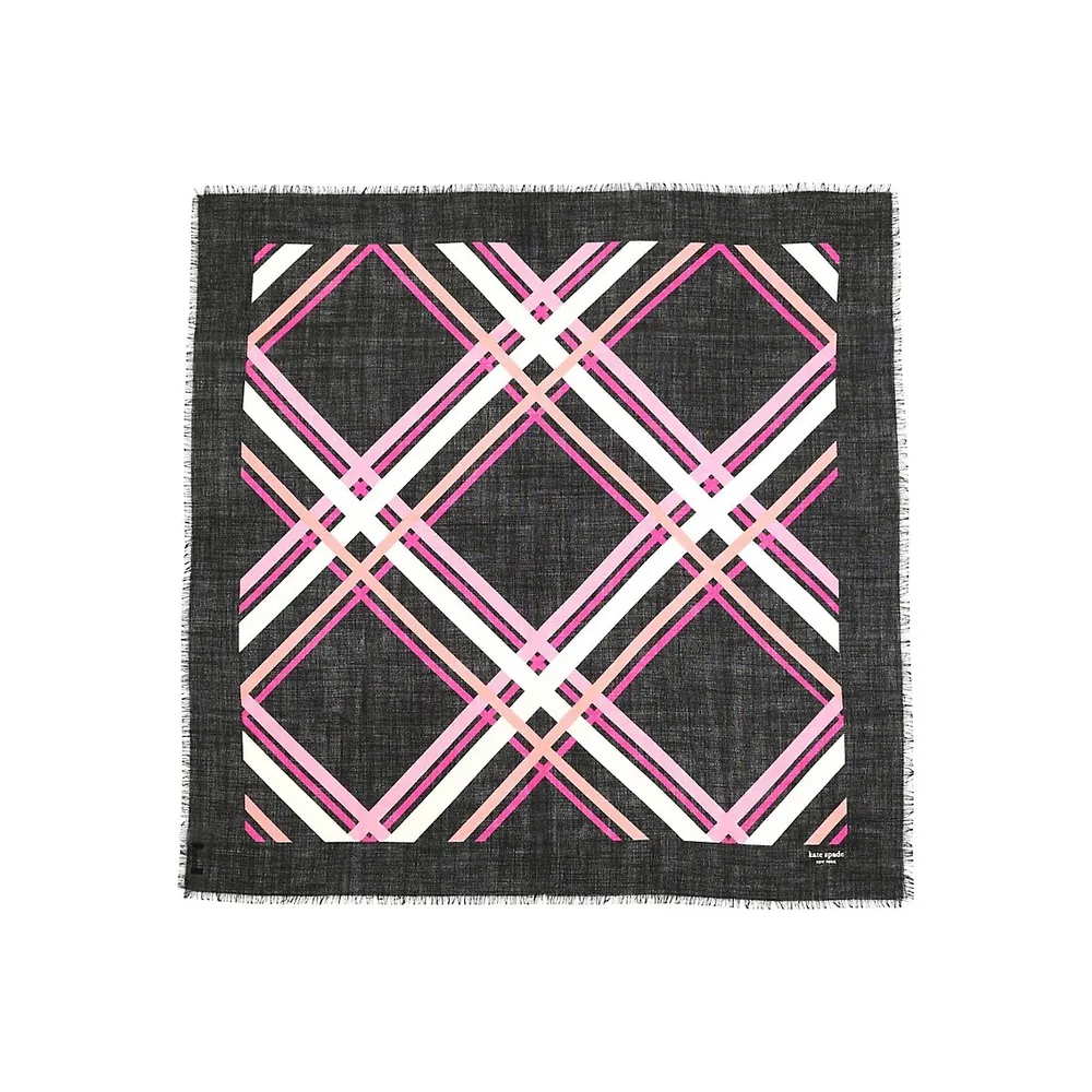 Acrobat Plaid Wool Scarf