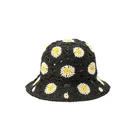 Daisy Field Crochet Bucket Hat