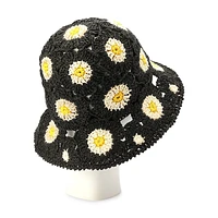 Daisy Field Crochet Bucket Hat