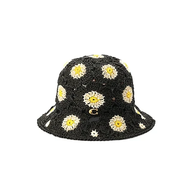 Daisy Field Crochet Bucket Hat