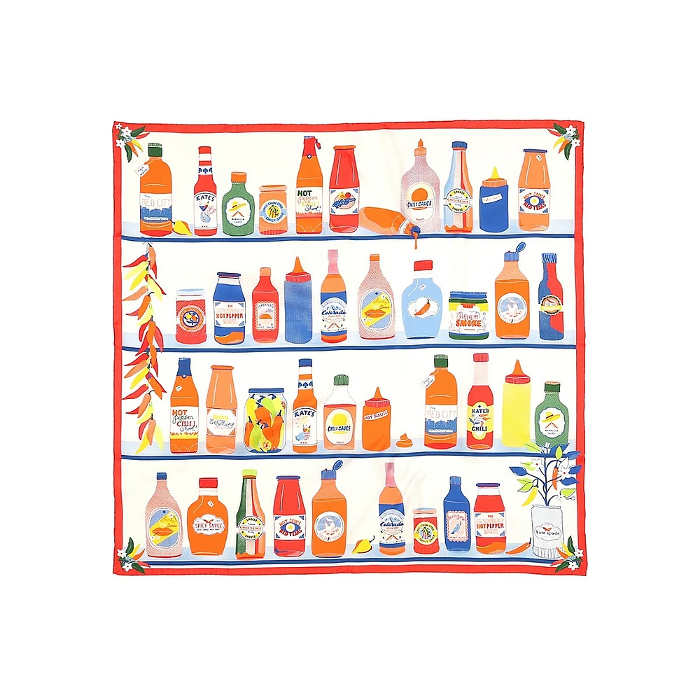 Hot Sauce Silk Square Scarf