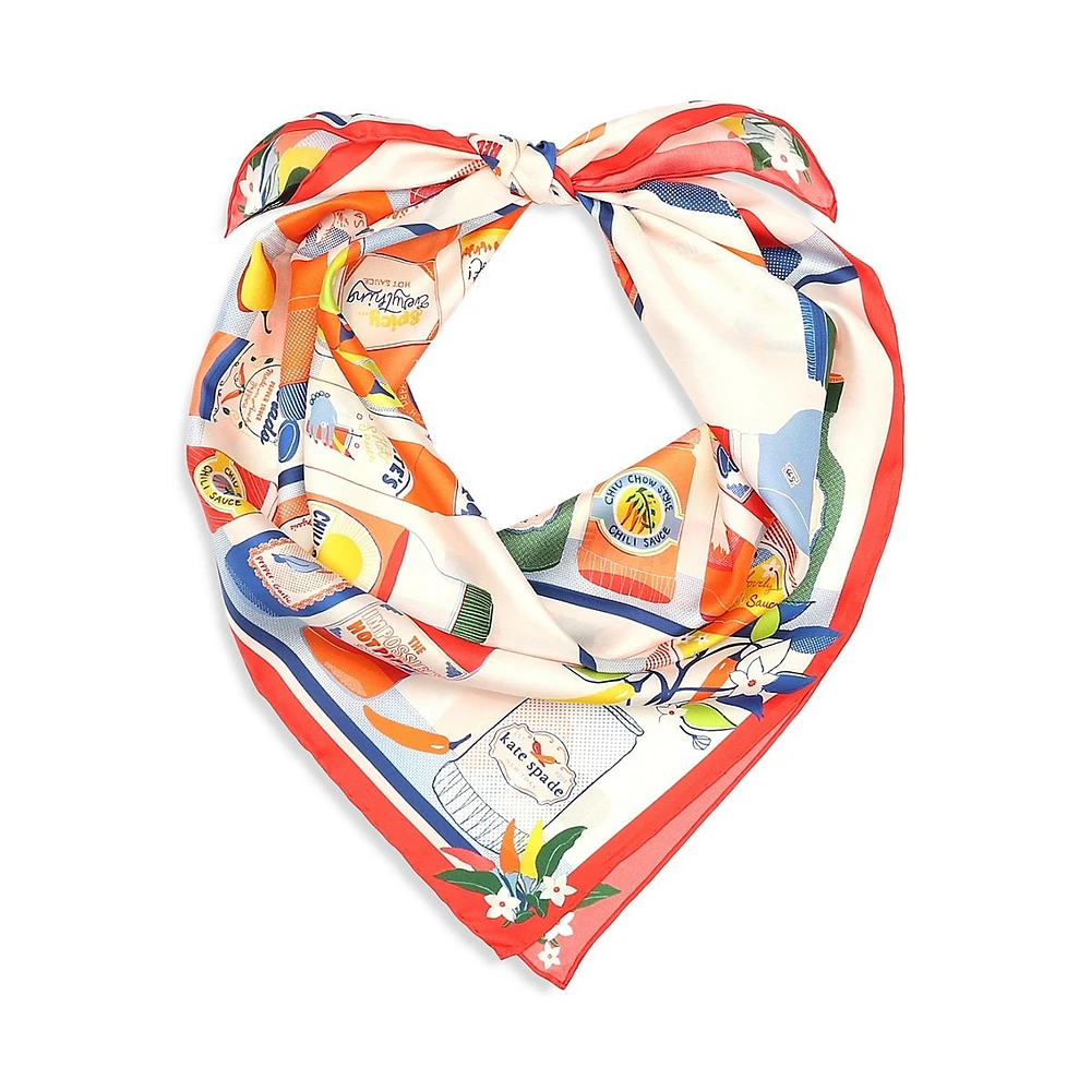 Hot Sauce Silk Square Scarf