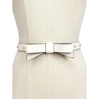 19MM Beaded Leather Bow Belt