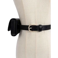 Bow-Front Leather Belt Bag