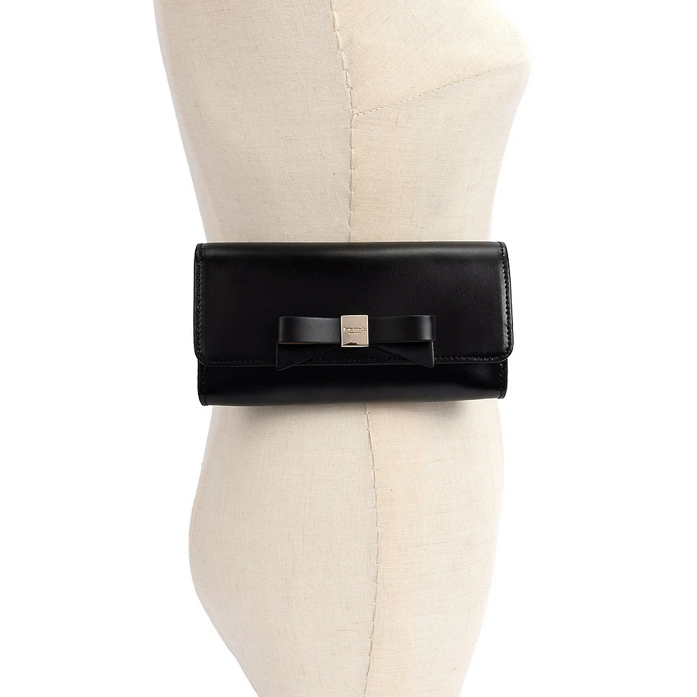 Bow-Front Leather Belt Bag