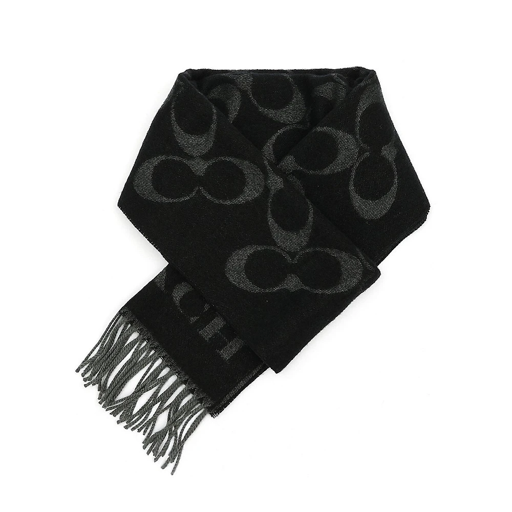 Wool & Cashmere Signature C Muffler Scarf