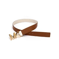 Reversible Leather & MK Logo Belt