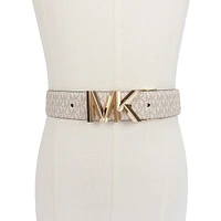 Reversible Leather & MK Logo Belt