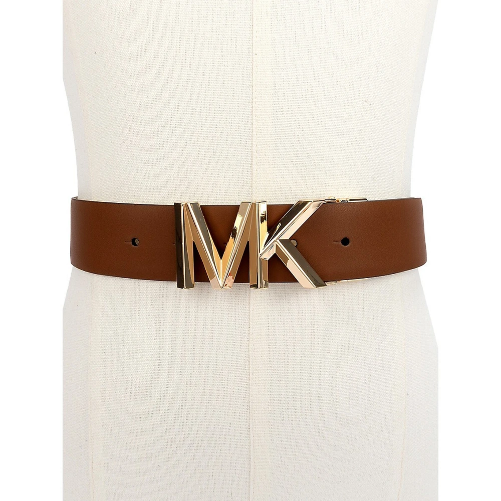 Reversible Leather & MK Logo Belt