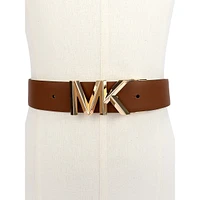 Reversible Leather & MK Logo Belt