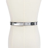 Mirror Metallic Leather Bow Belt