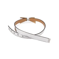 Mirror Metallic Leather Bow Belt