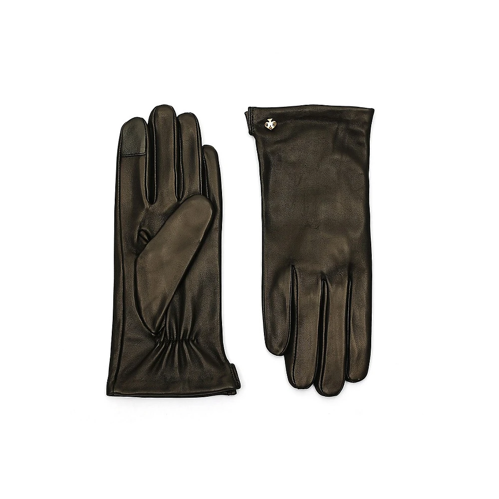 Women's Spade Hardware Leather Gloves