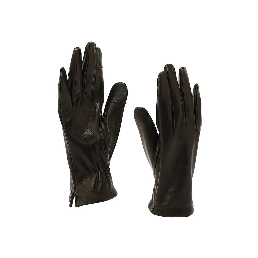 Women's Spade Hardware Leather Gloves