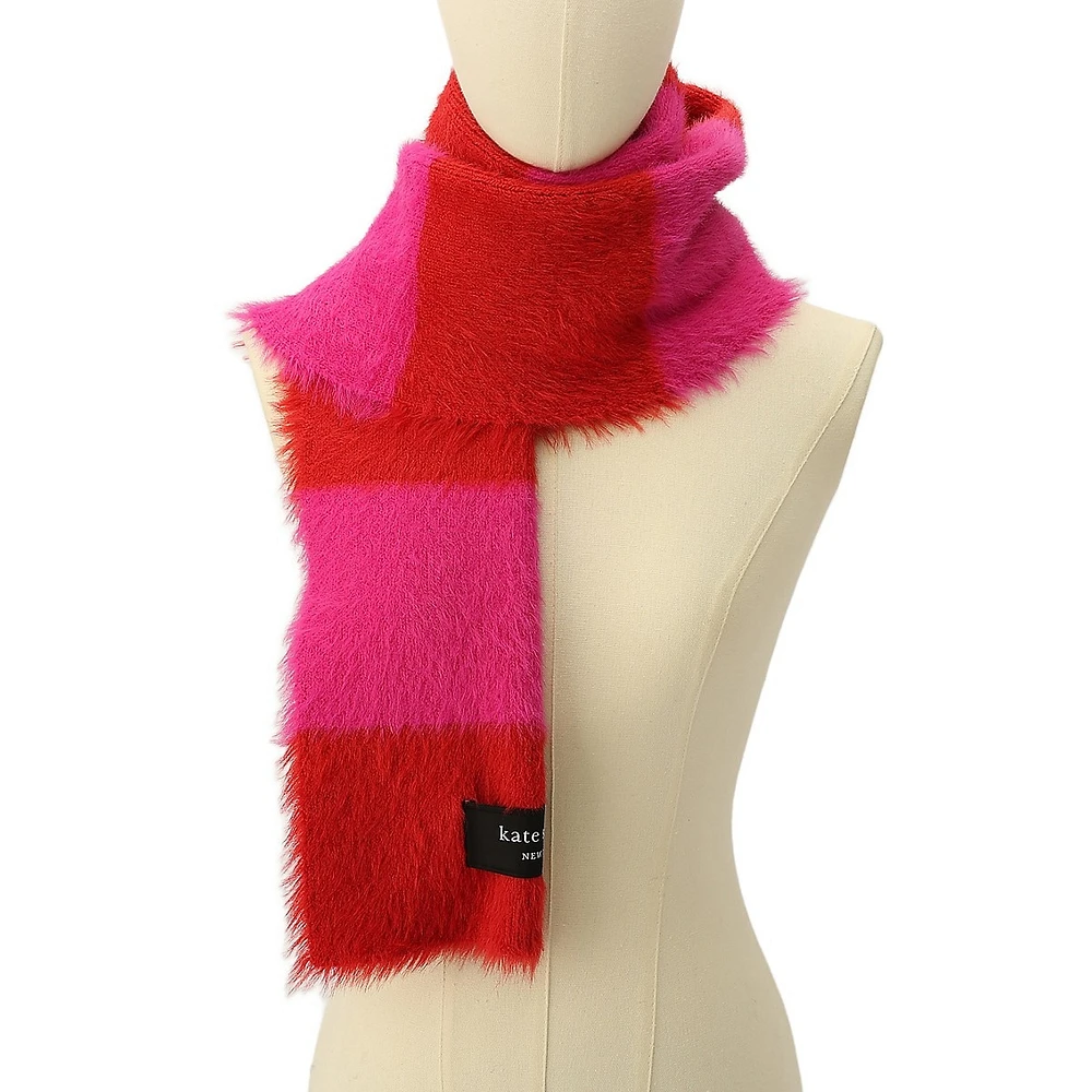 Awning Stripe Fuzzy Scarf