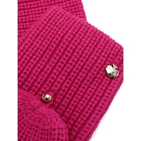 Spade Pop-Top Knit Gloves