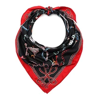 Lock & Key-Print Silk Scarf