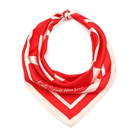 Bandana en soie à motif de coeurs doux