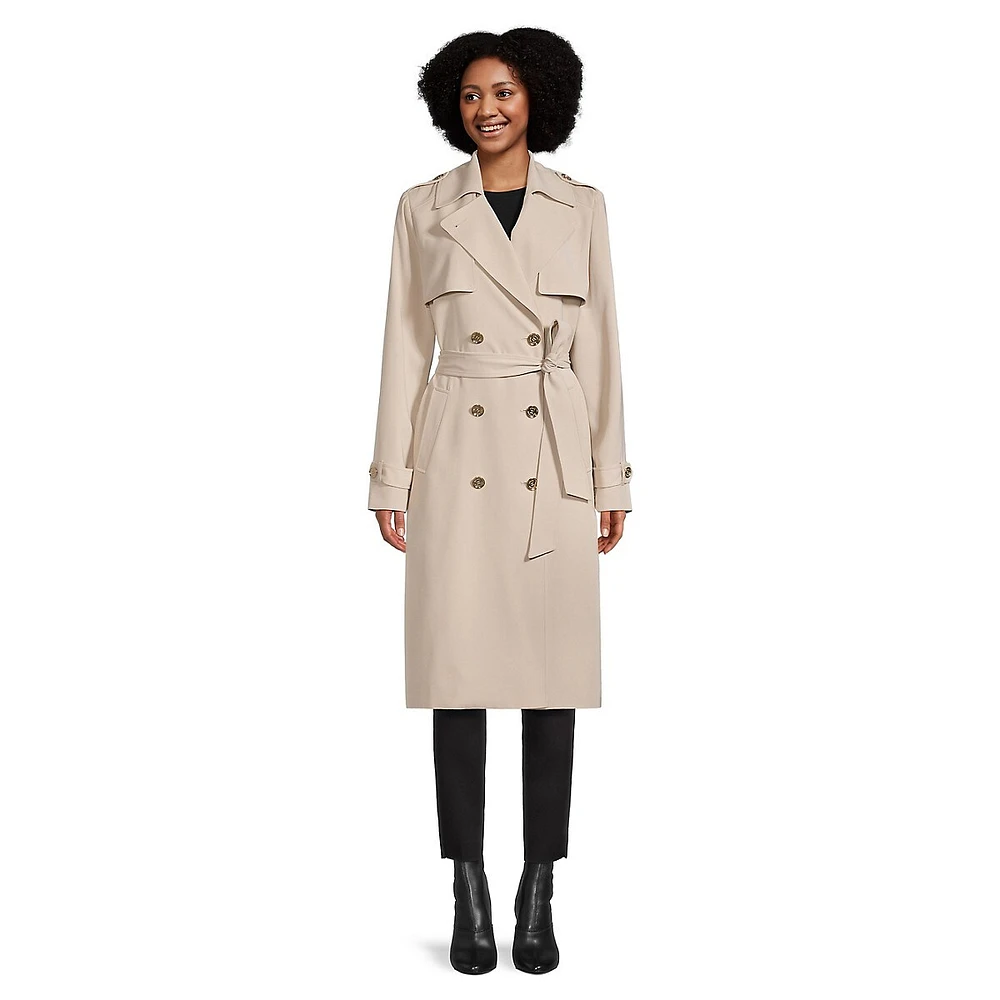 Belted Drape Trench Coat
