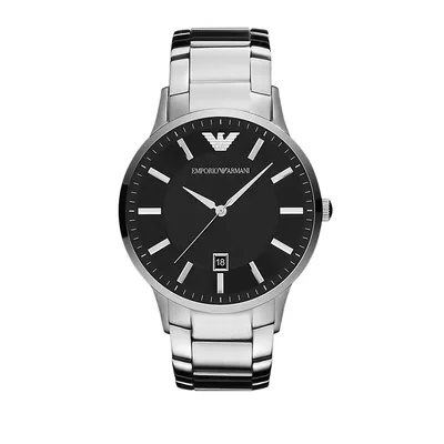 Large Round Stainless Steel Watch