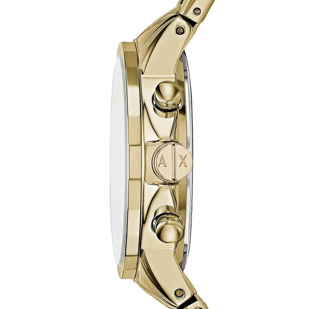 Lady Banks Stainless Steel Goldtone Bracelet Watch