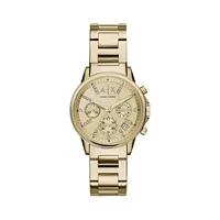 Lady Banks Stainless Steel Goldtone Bracelet Watch