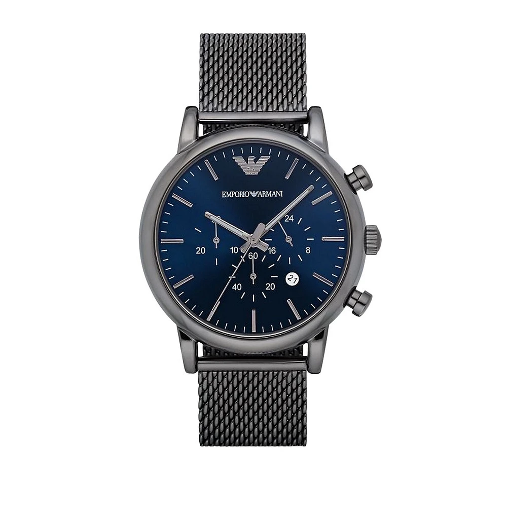 Chronograph Dress Luigi Mesh Bracelet Watch