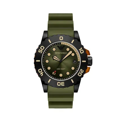 Green Polyurethane Strap Watch AR11540