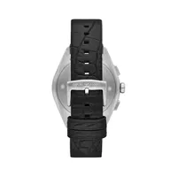 Chronograph Black Leather Strap Watch AR11542