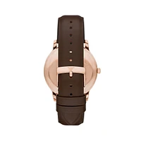 Brown Leather Strap Watch AR11572